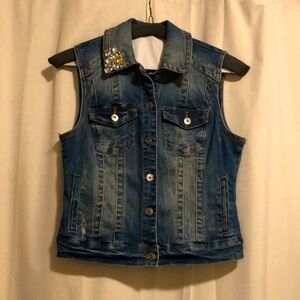 Small INC International Concepts Denim Vest